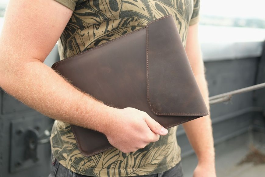 Чехол для MacBook модель S2 из натуральной кожи цвет Шоколад S2-007 фото