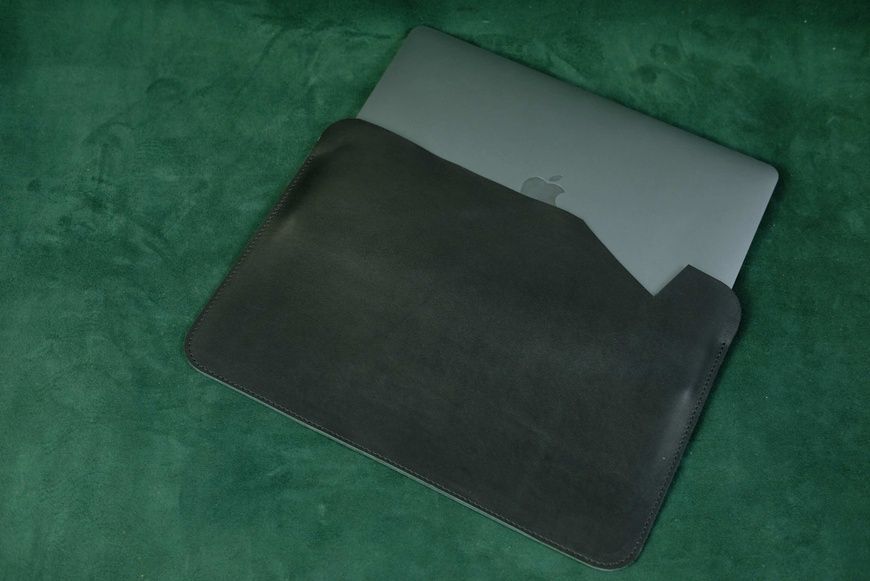 Чехол для MacBook модель S3 из натуральной кожи цвет Черный S3-14 фото