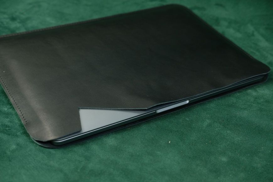 Чехол для MacBook модель S3 из натуральной кожи цвет Черный S3-14 фото