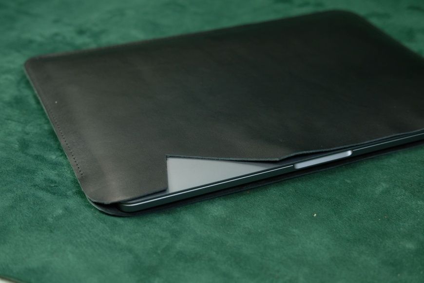 Чехол для MacBook модель S3 из натуральной кожи цвет Черный S3-14 фото