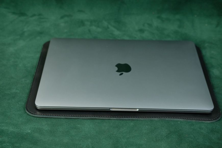 Чехол для MacBook модель S3 из натуральной кожи цвет Черный S3-14 фото