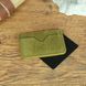 Картхолдер з натуральної шкіри колір Оливковий cardholder-03 фото 3