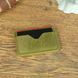 Картхолдер з натуральної шкіри колір Оливковий cardholder-03 фото 1