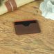 Картхолдер з натуральної шкіри колір Вишня cardholder-16 фото